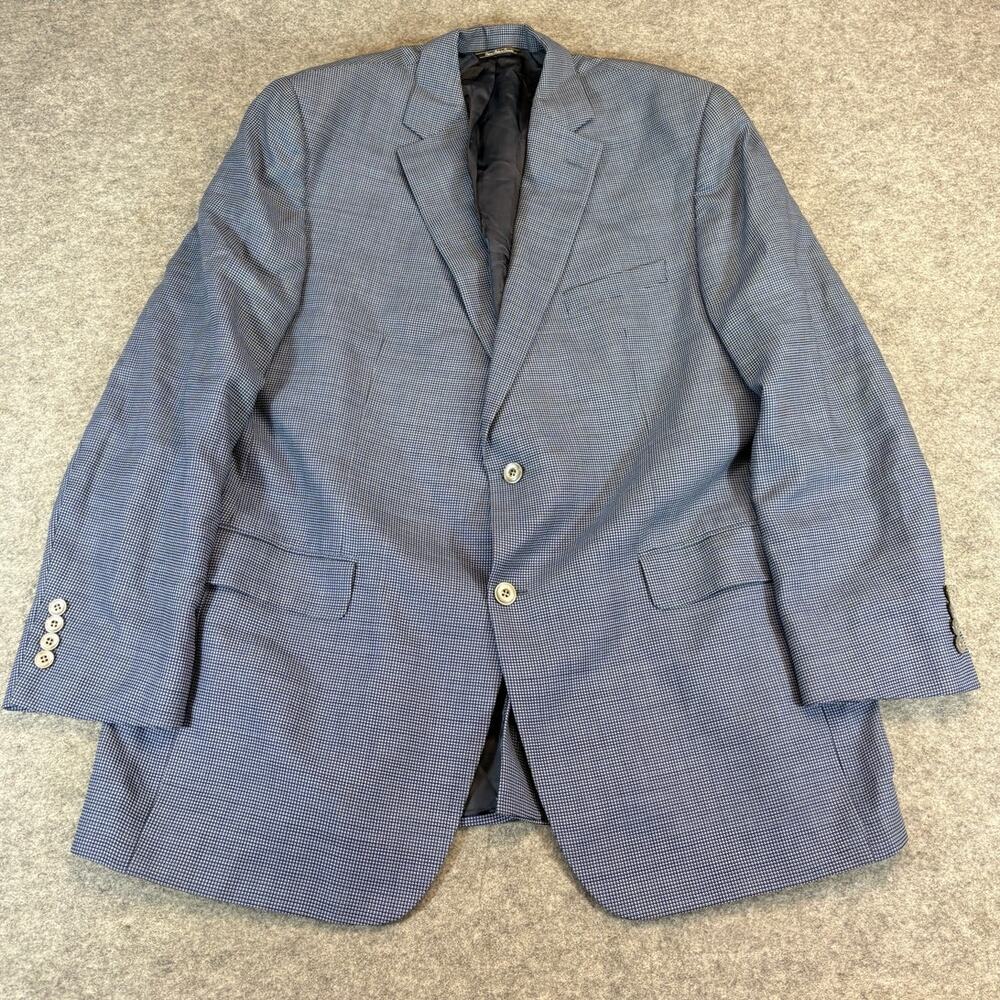 VINTAGE Jack Victor Von Maur Blazer Jacket Mens Size 44R Blue Sport Coat Preppy